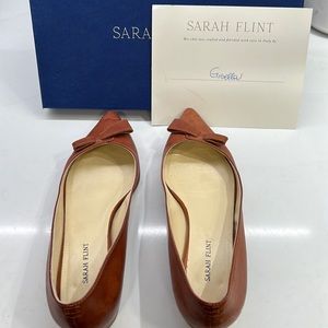 Sarah Flint Natalie Flat in Saddle Vachetta